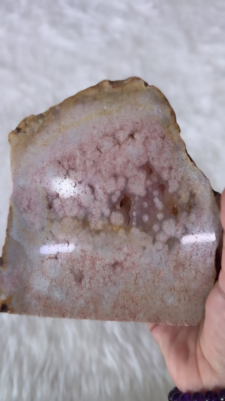 Pink Amethyst Druzy Freeform 2