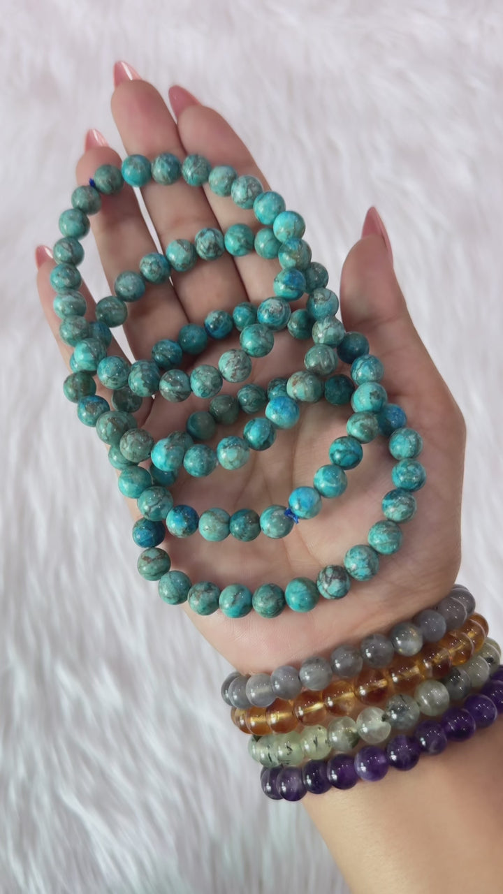 African Turquoise Round Bracelet