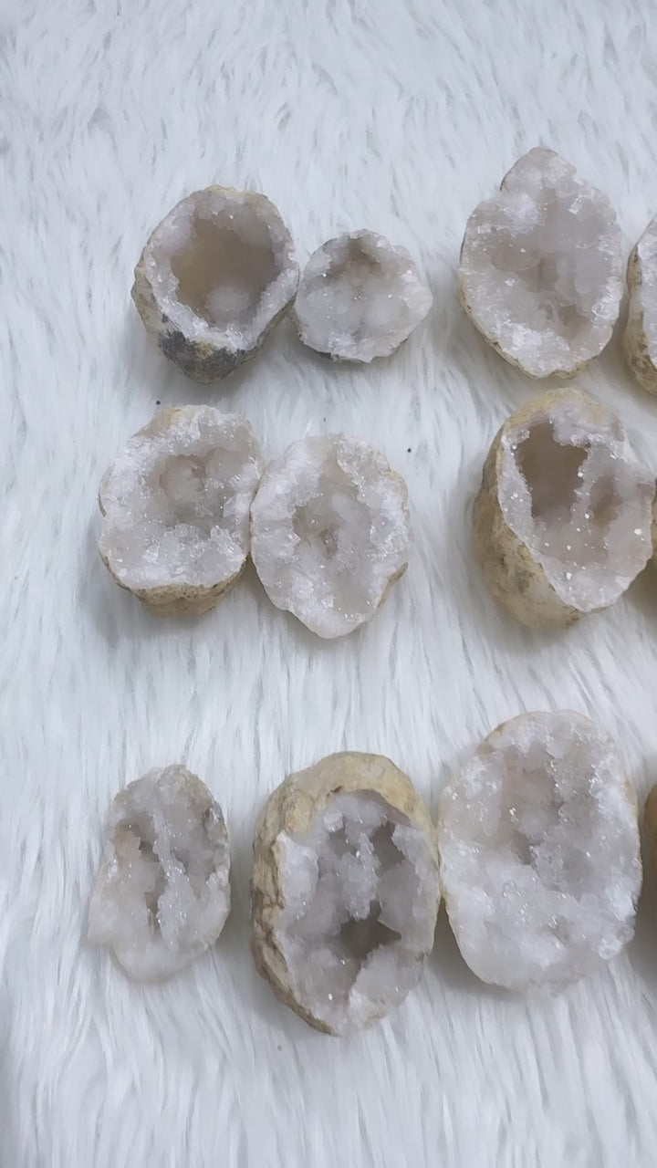 Quartz Wish Fulfilling Geode Pair Small