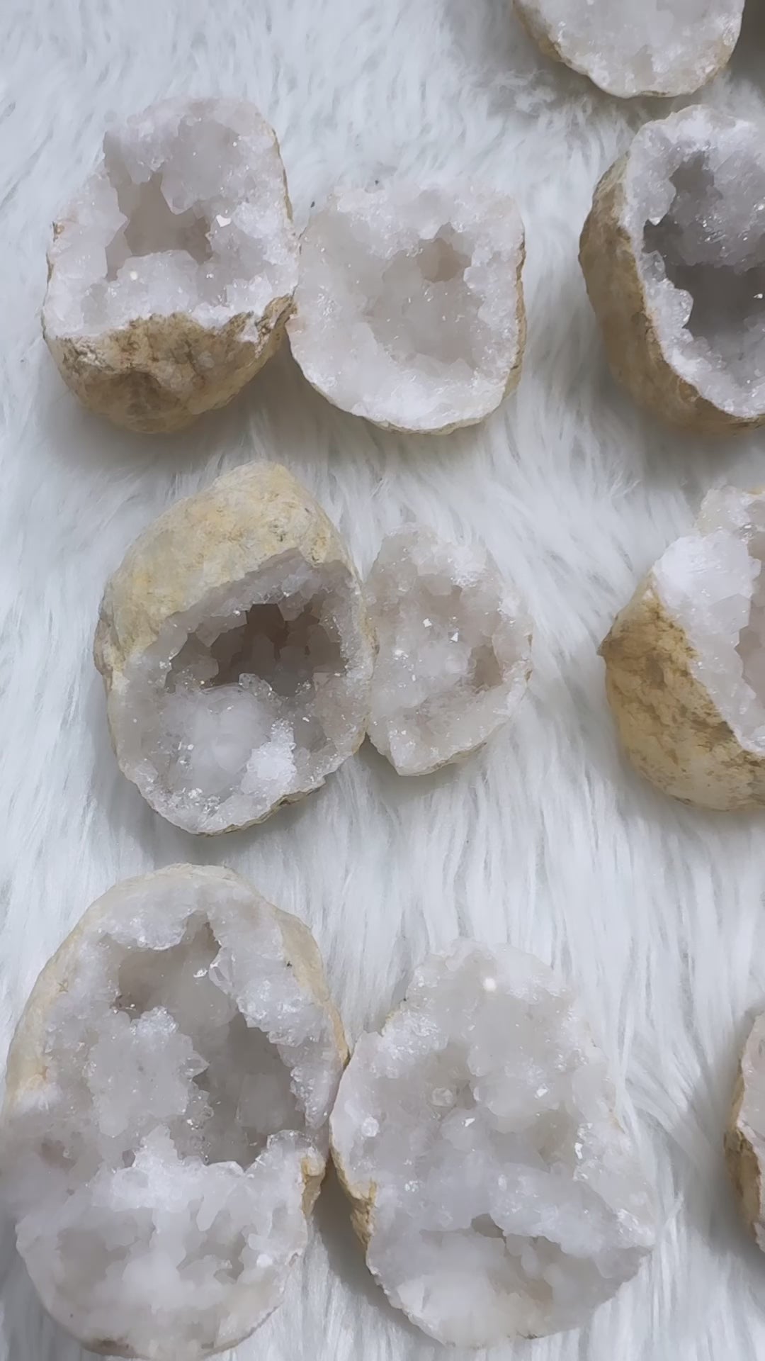 Quartz Wish Fulfilling Geode Pair