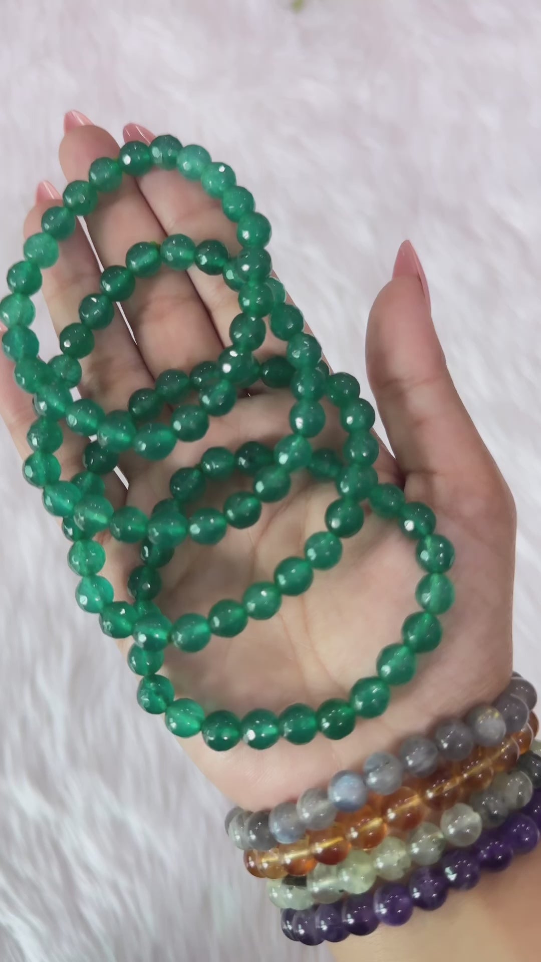 Green Onyx Faceted Bracelet