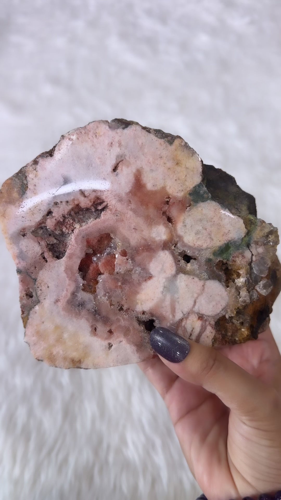 Pink Amethyst Druzy Freeform 3