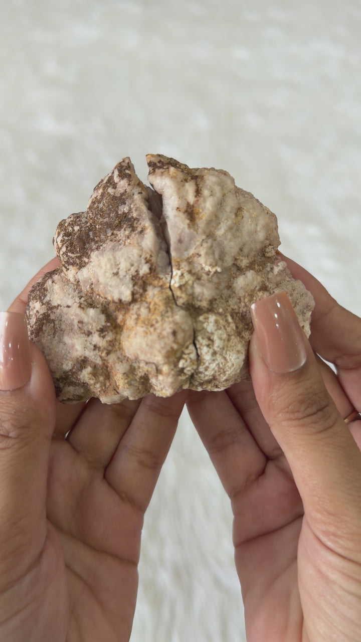 Pink Amethyst Geode Pair