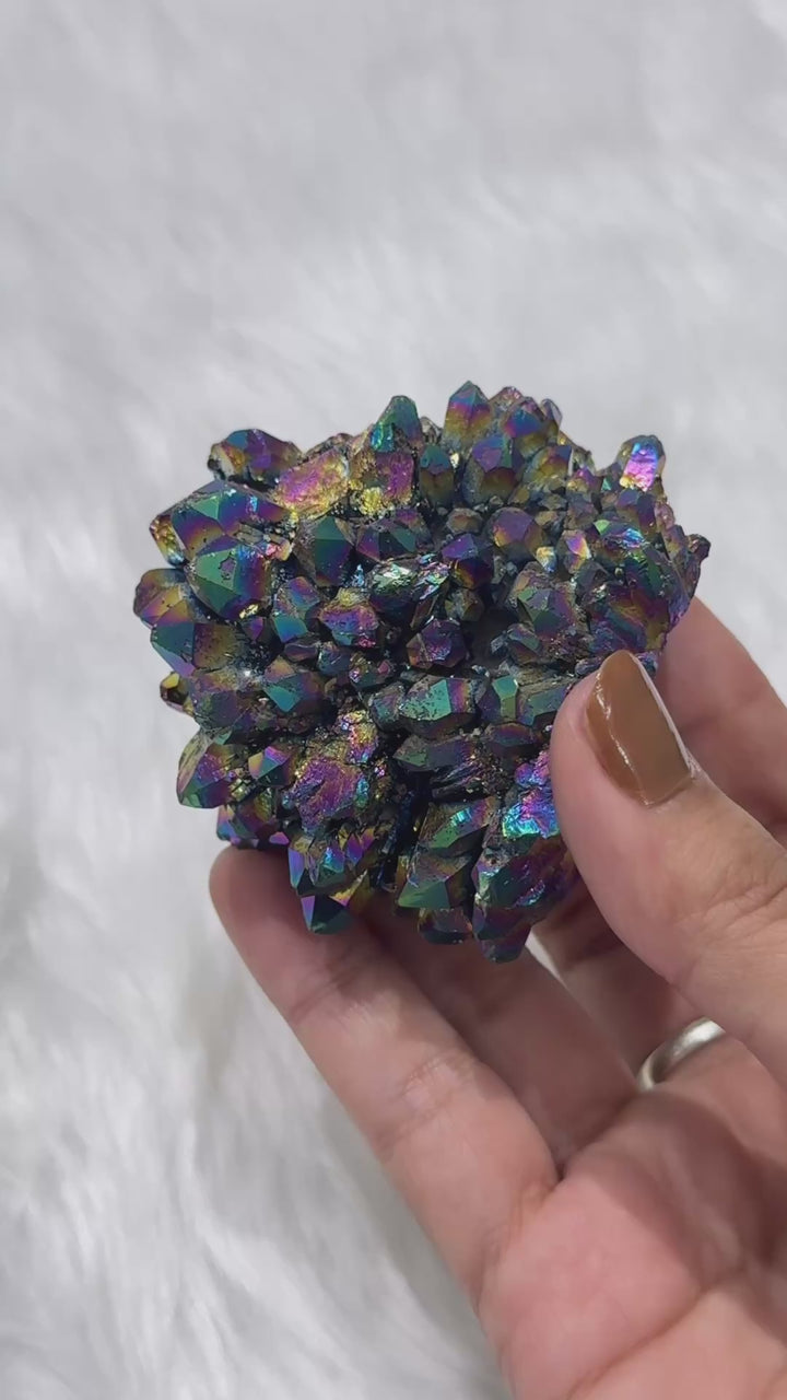 Titanium Aura Quartz Cluster 5