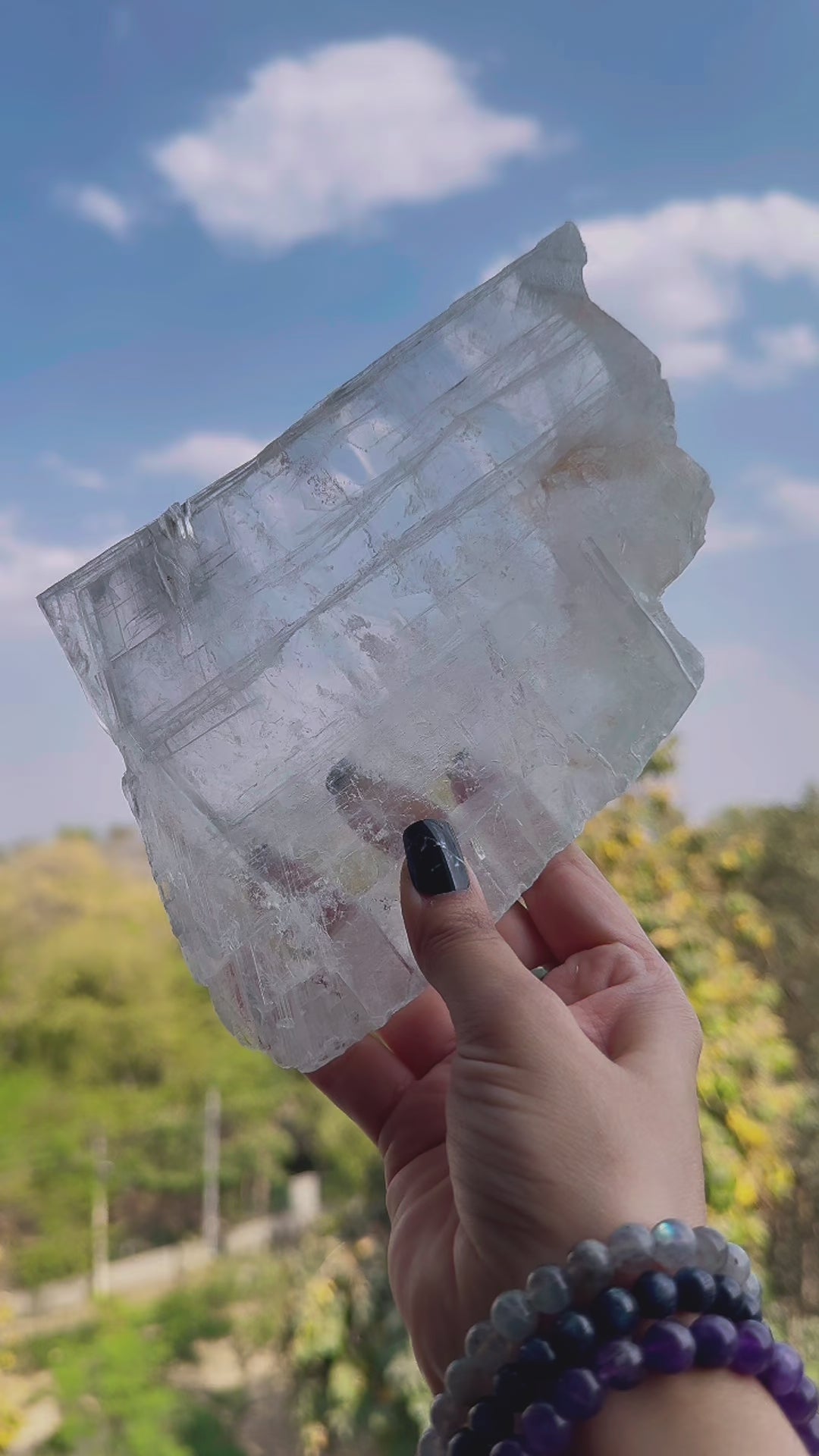 Selenite Transparent Raw Stone Xl 3