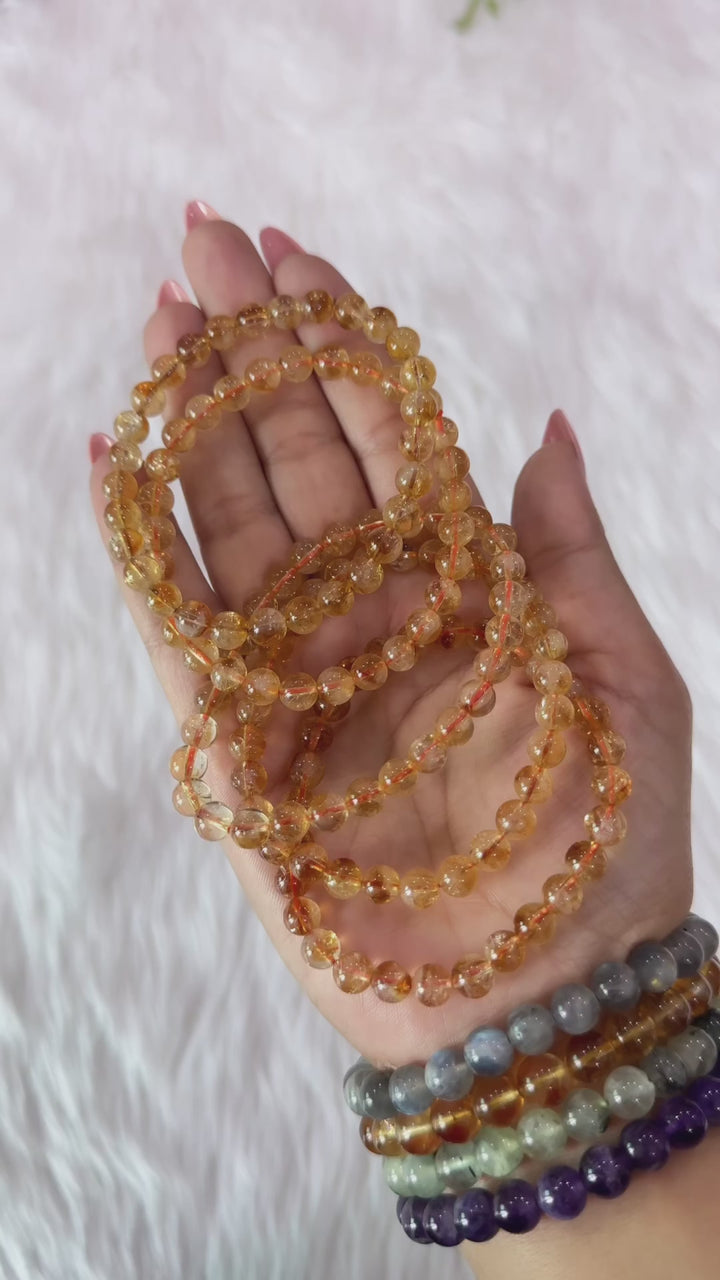 Citrine Round 7 MM Bracelet AAA