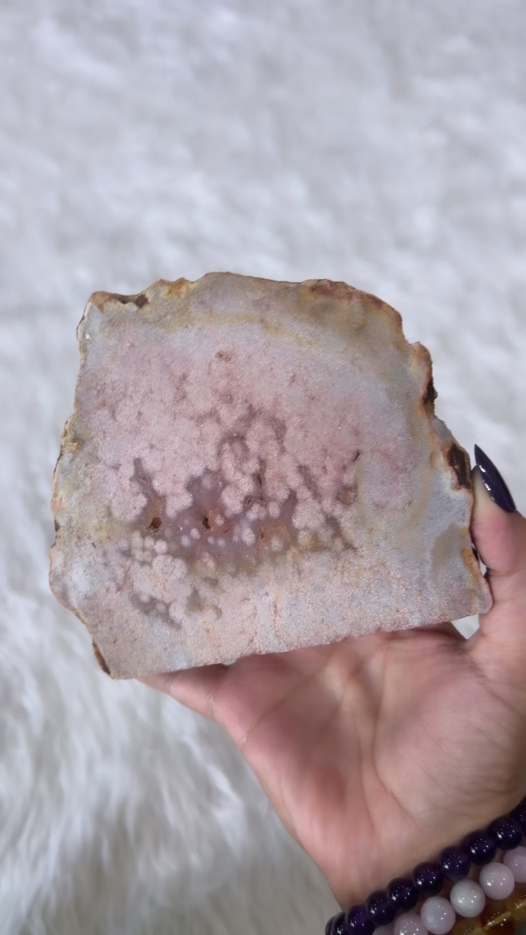 Pink Amethyst Druzy Freeform 1