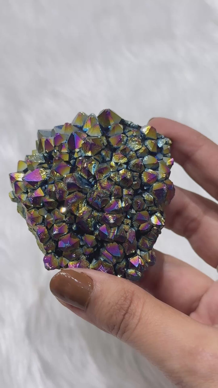 Titanium Aura Quartz Cluster 4