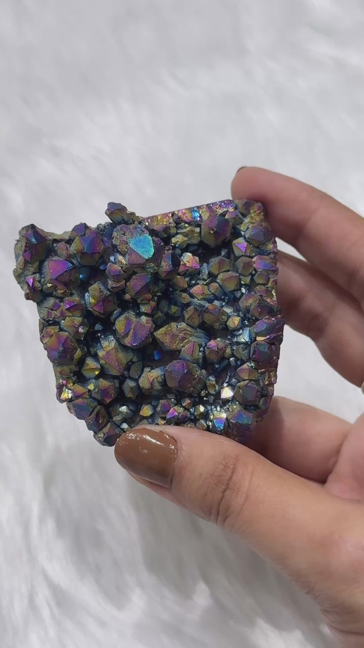 Titanium Aura Quartz Cluster 2