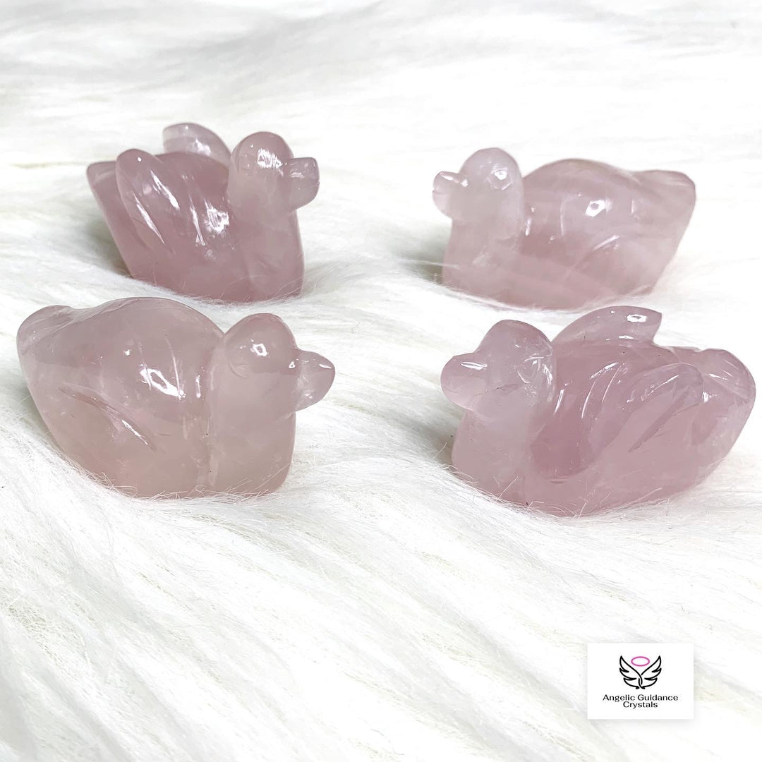 Rose Quartz Mandarine Ducks