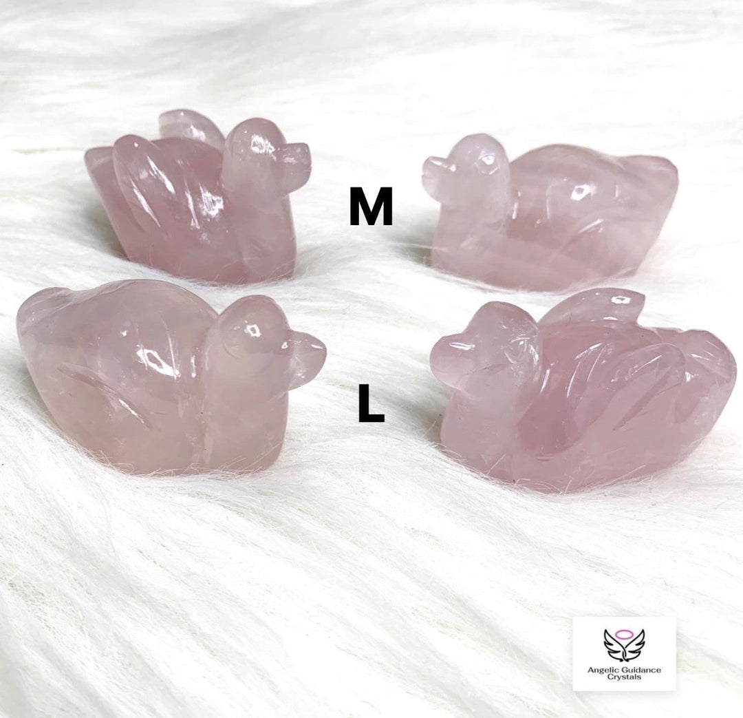 Rose Quartz Mandarine Ducks