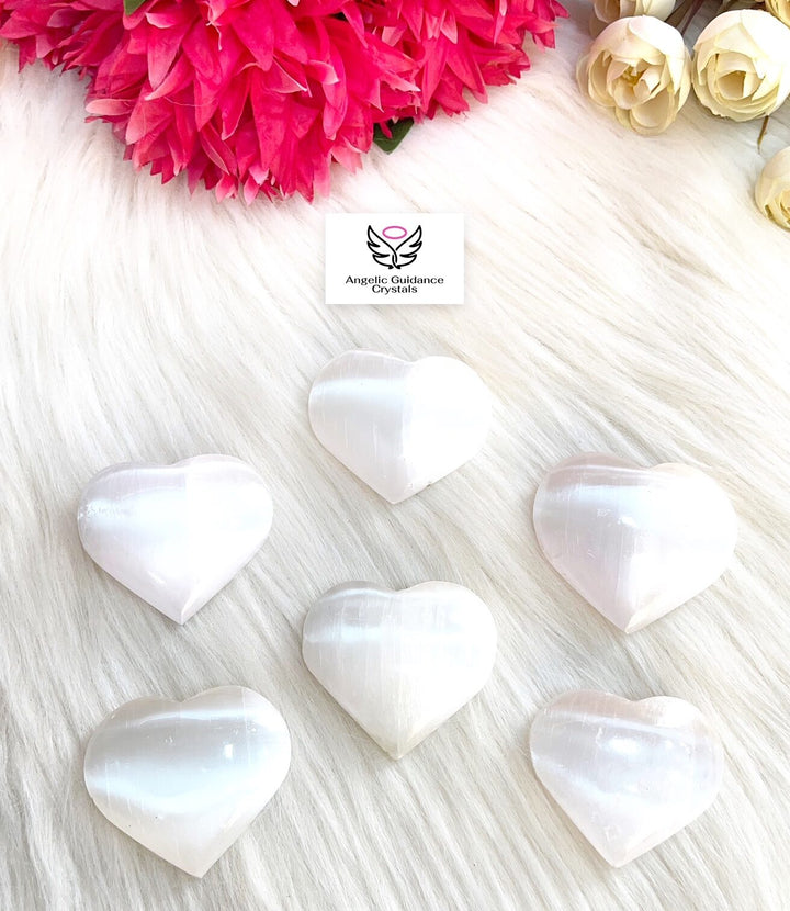 Selenite Heart Large