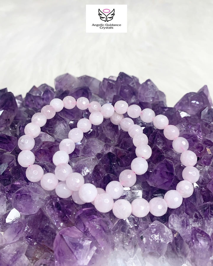 Rose Quartz Faceted Bracelet AA