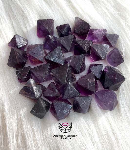 Purple Fluorite Ocatahedron Medium