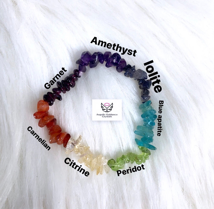 Seven Chakra Chip Bracelet