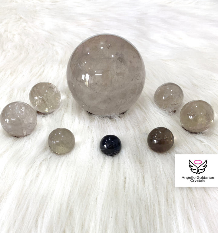 Smoky Quartz Spheres