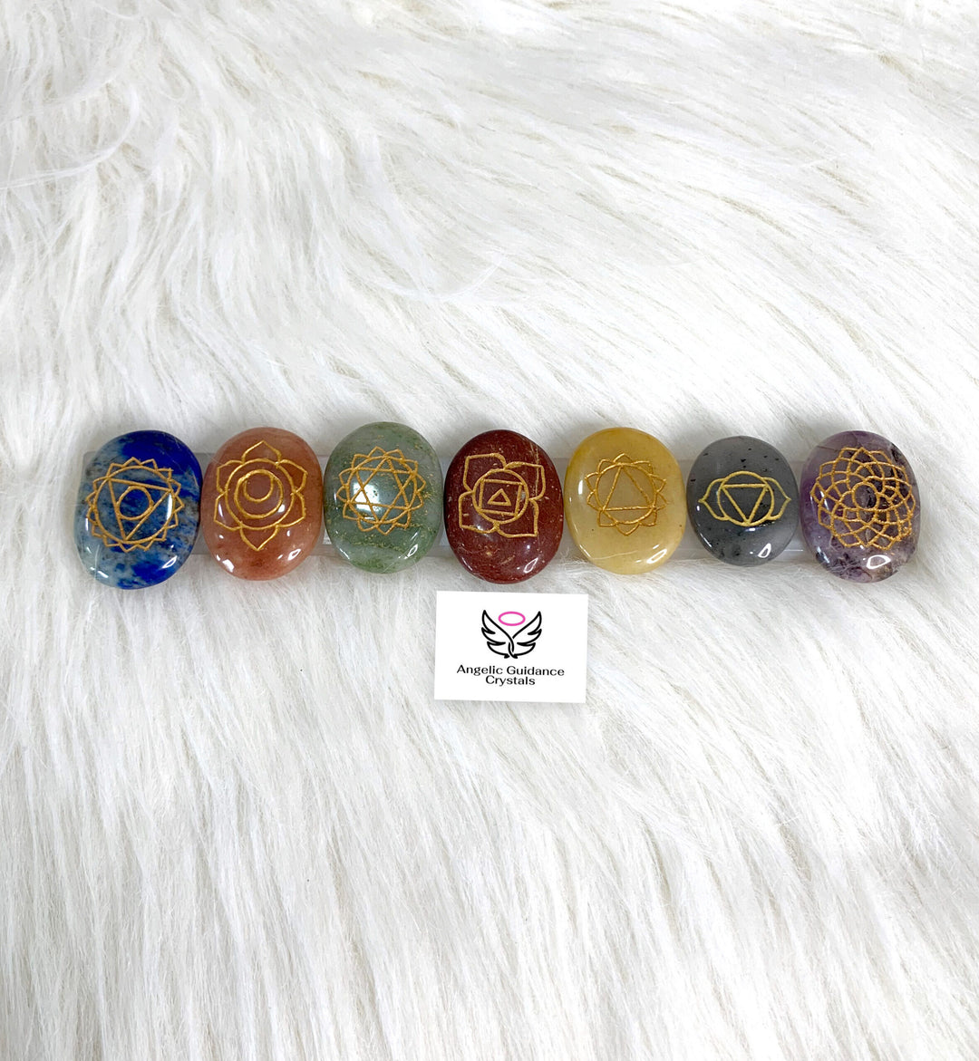 Seven Chakras Engraved Set