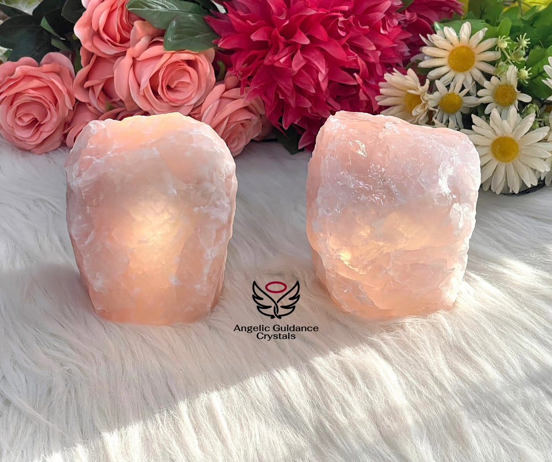 Rose Quartz Natural Lamp 2