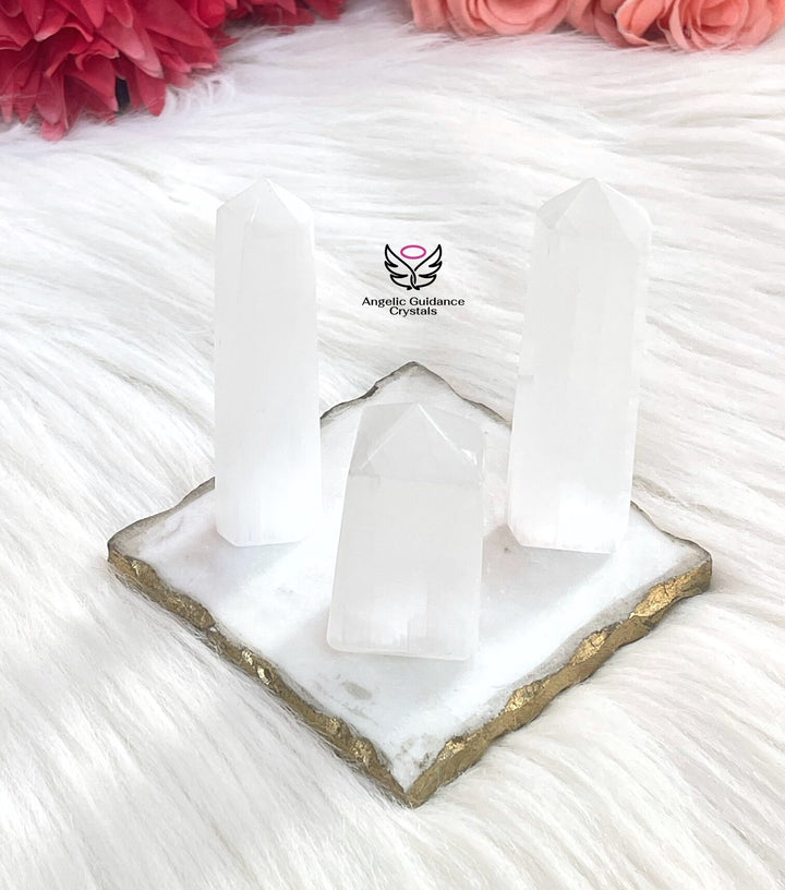 Selenite Natural Tower Small