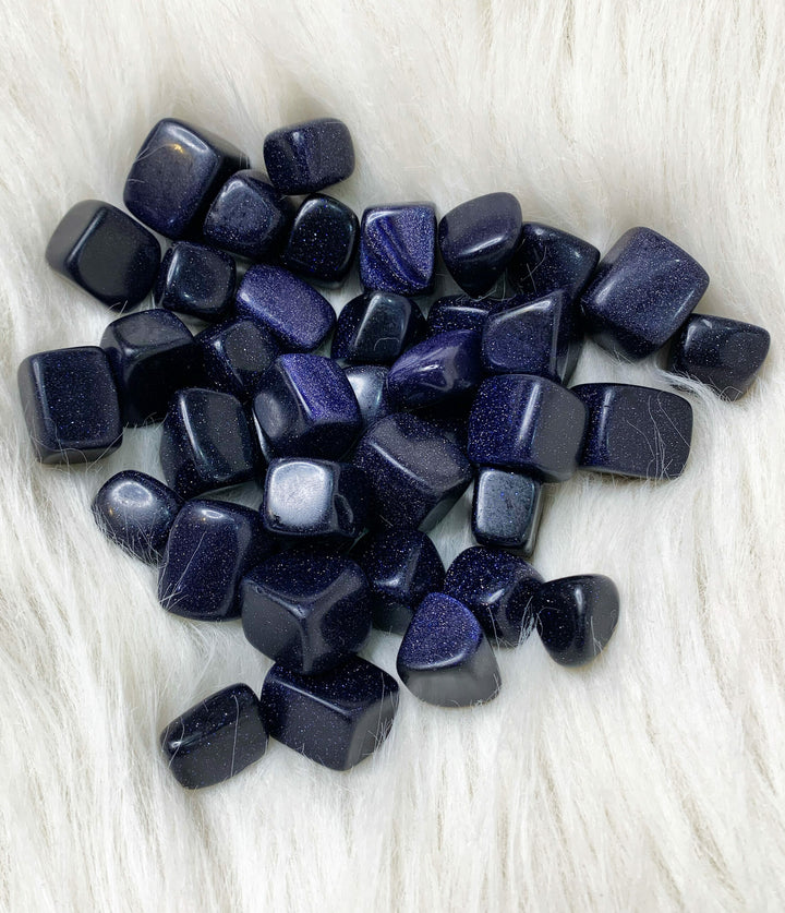 Blue goldstone Tumble