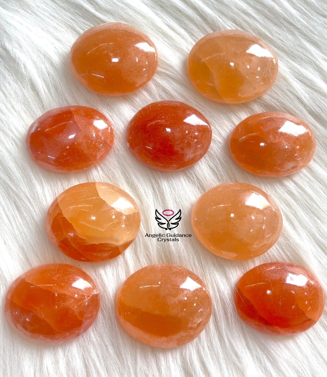 Orange Selenite Palmstone