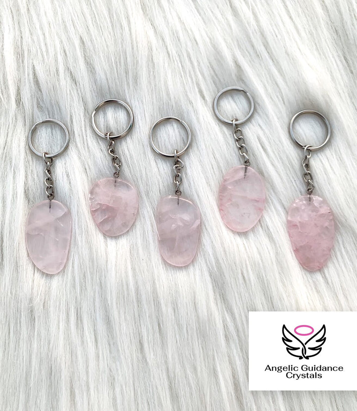 Rose Quartz Keychain