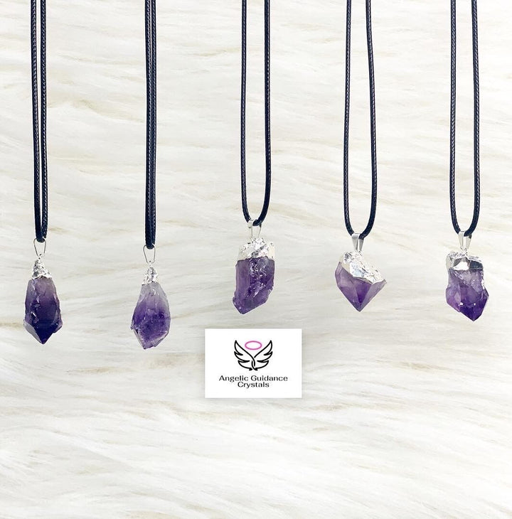 Amethyst Natural Point Necklace