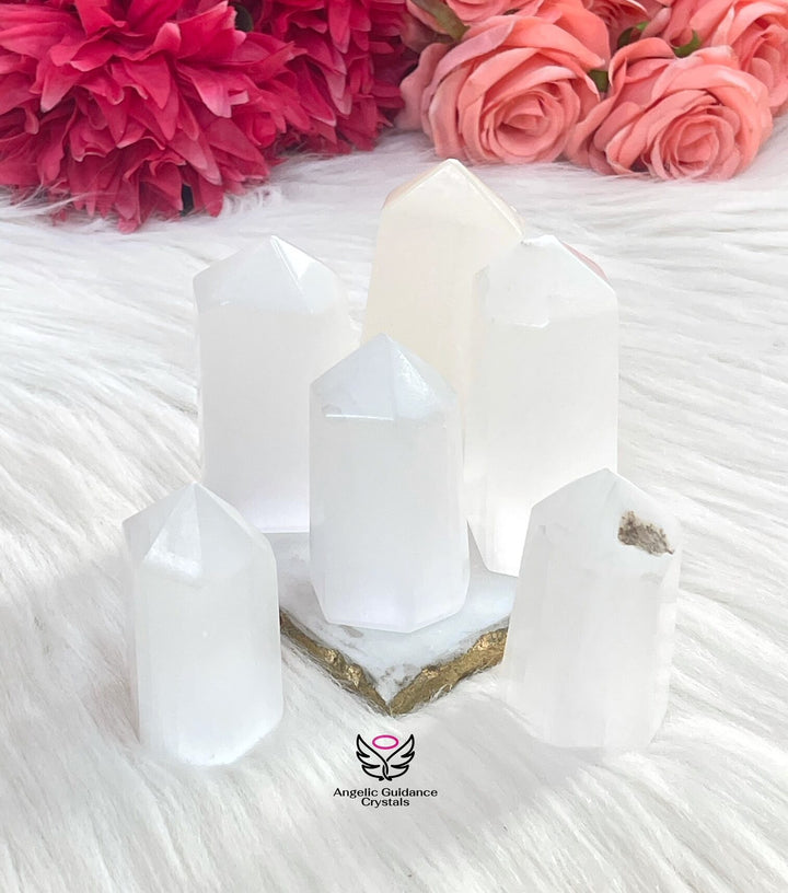 Selenite Natural Tower Medium