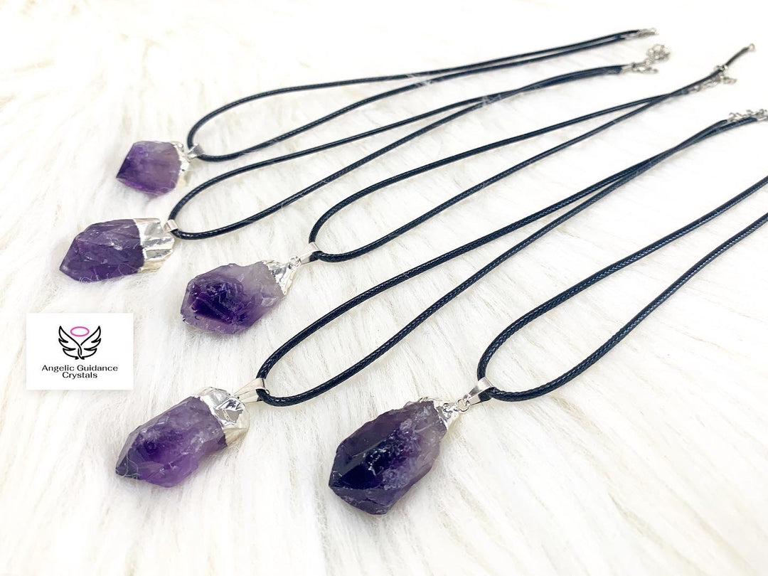 Amethyst Natural Point Necklace