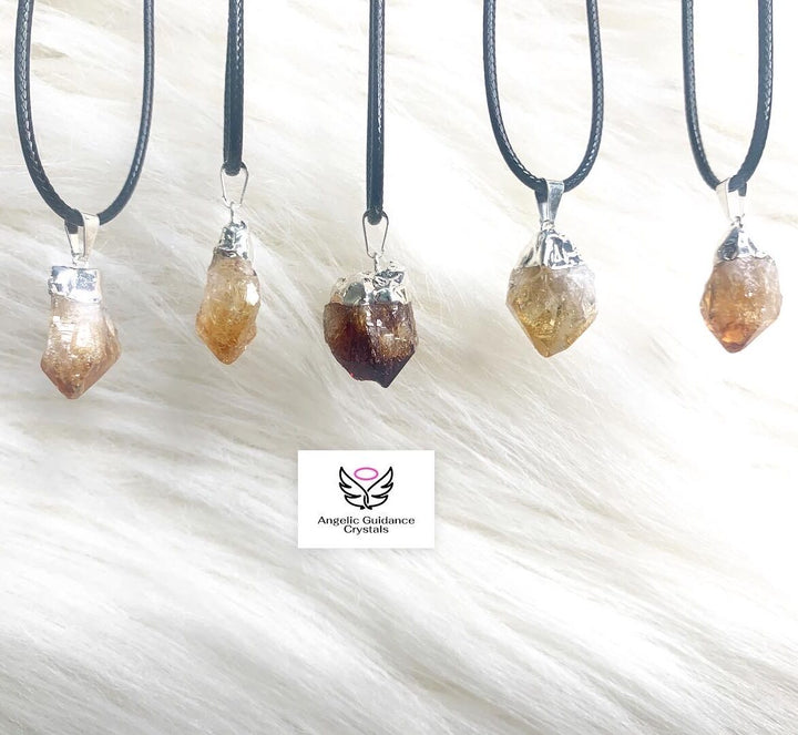 Citrine Raw Point Necklace