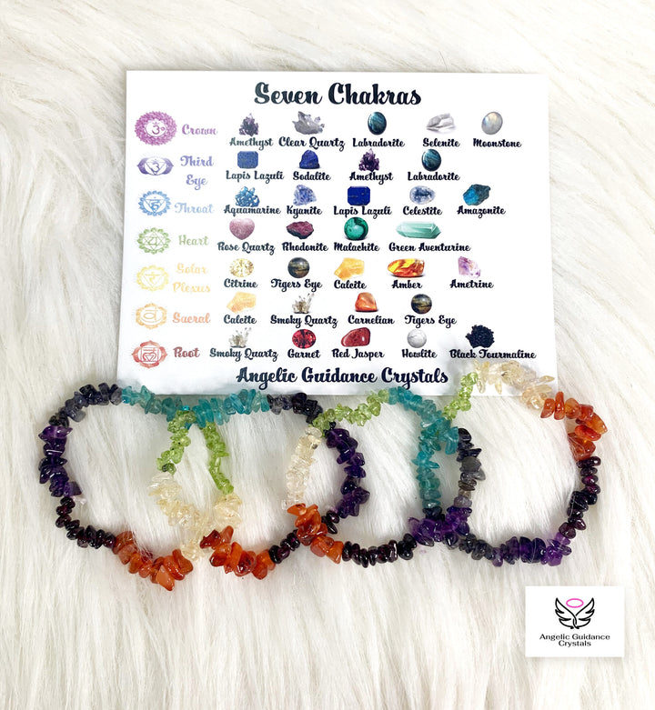 Seven Chakra Chip Bracelet