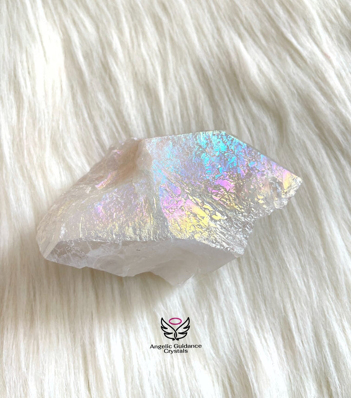 Angel Aura Quartz Cluster Raw Stone 13