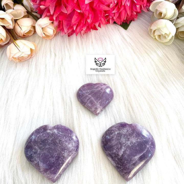 Lepidolite Heart