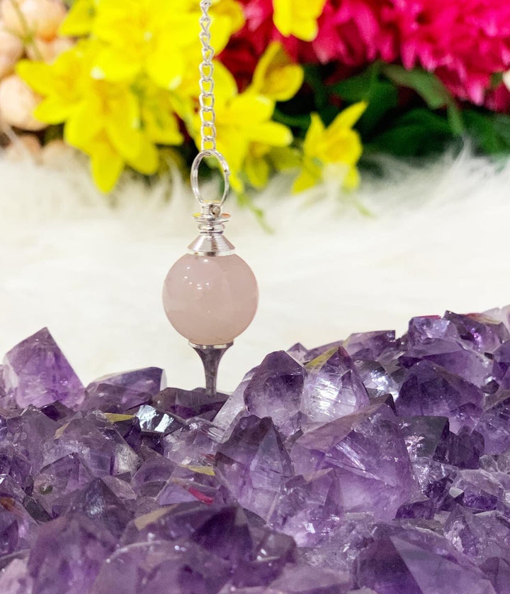 Rose Quartz Sphere Pendulum