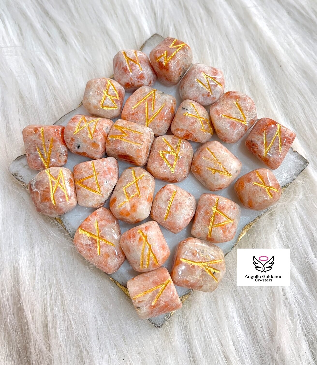 Sunstone Runes Set – Angelic Guidance Crystals