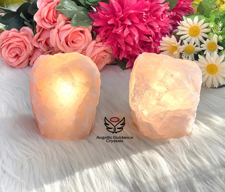 Rose Quartz Natural Lamp 2