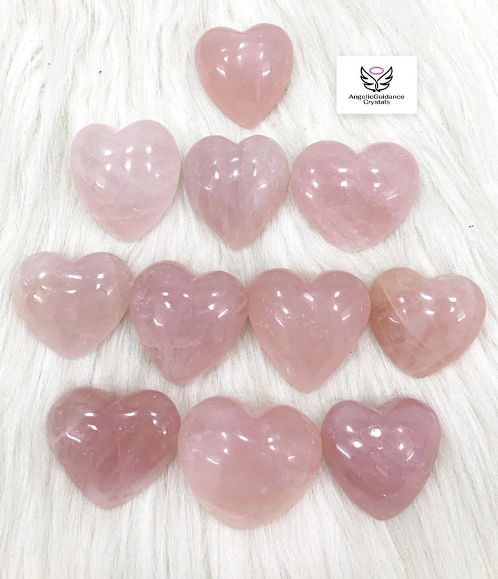 Rose Quartz Heart Medium AAA