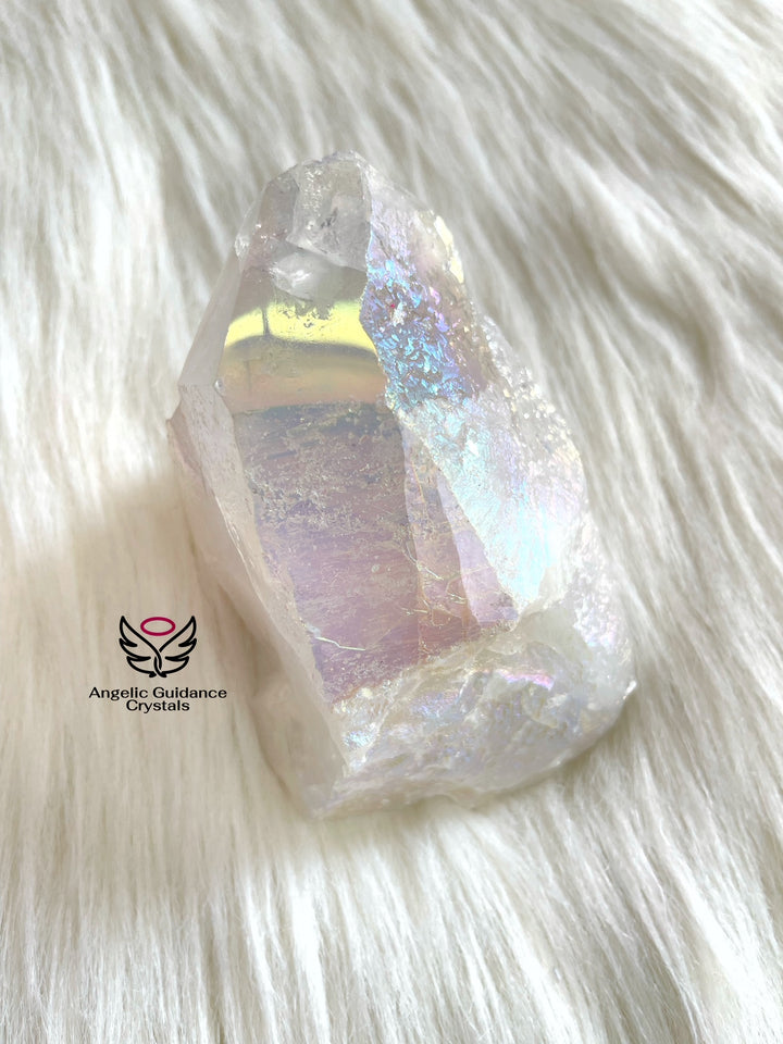 Angel Aura Quartz Cluster Raw Stone 13