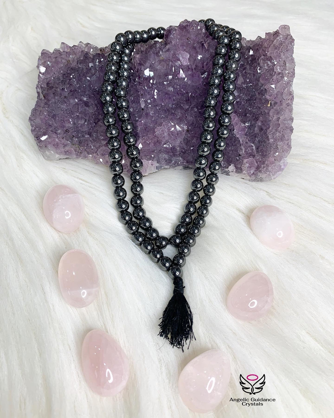 Hematite Round Mala 108 Beads