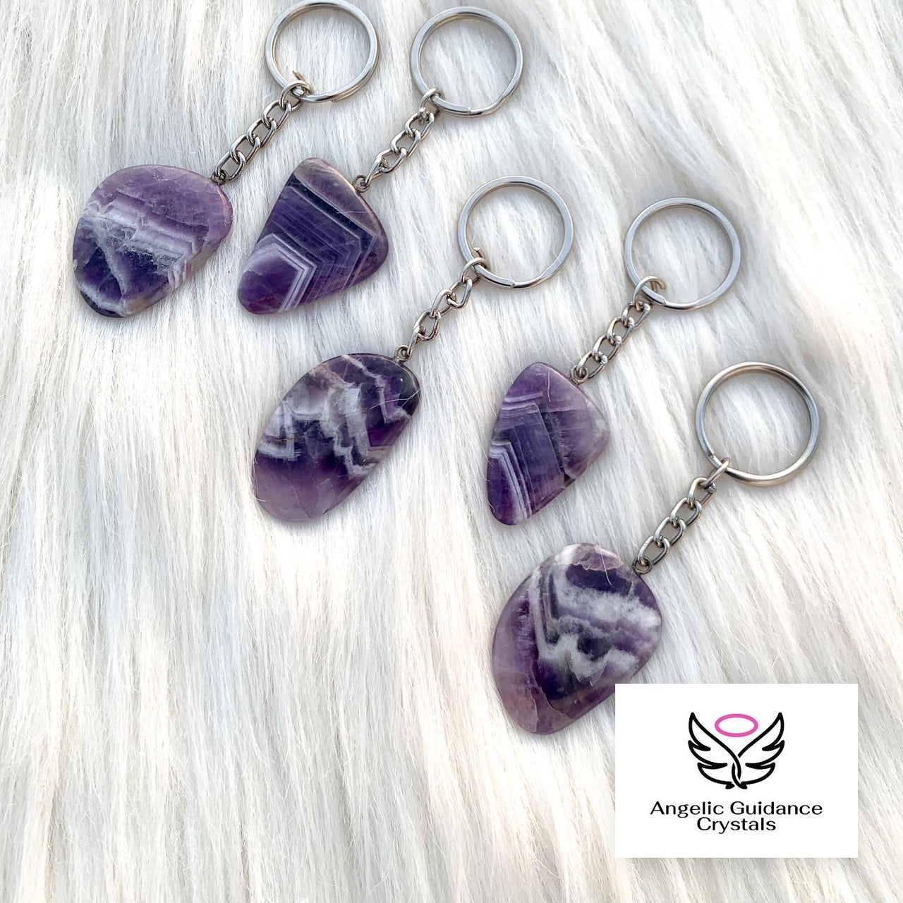 Amethyst keychain hot sale