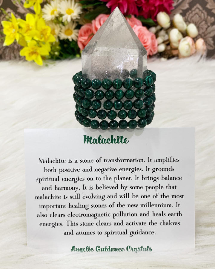 Malachite Round Bracelet Dark