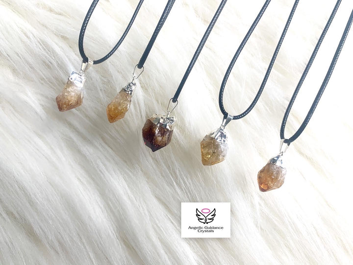 Citrine Raw Point Necklace