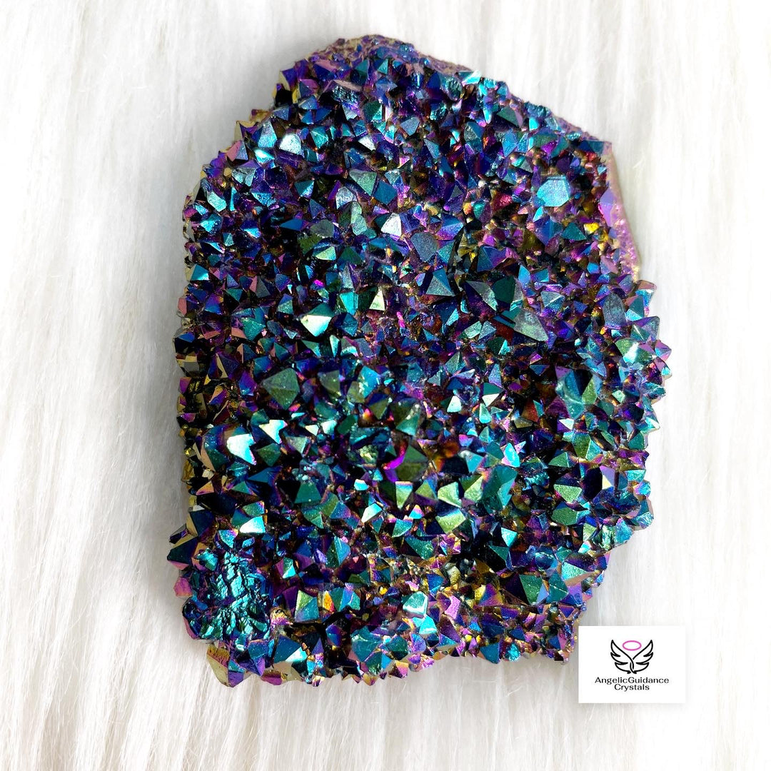 Titanium Aura Quartz Cluster Large 4