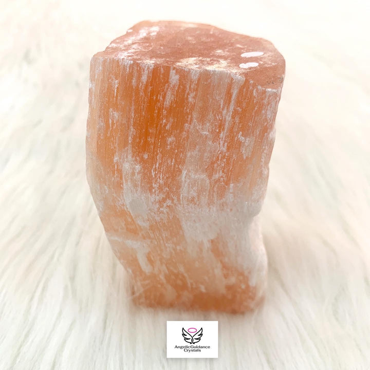 Orange Selenite Freeform Rawstone XL Size