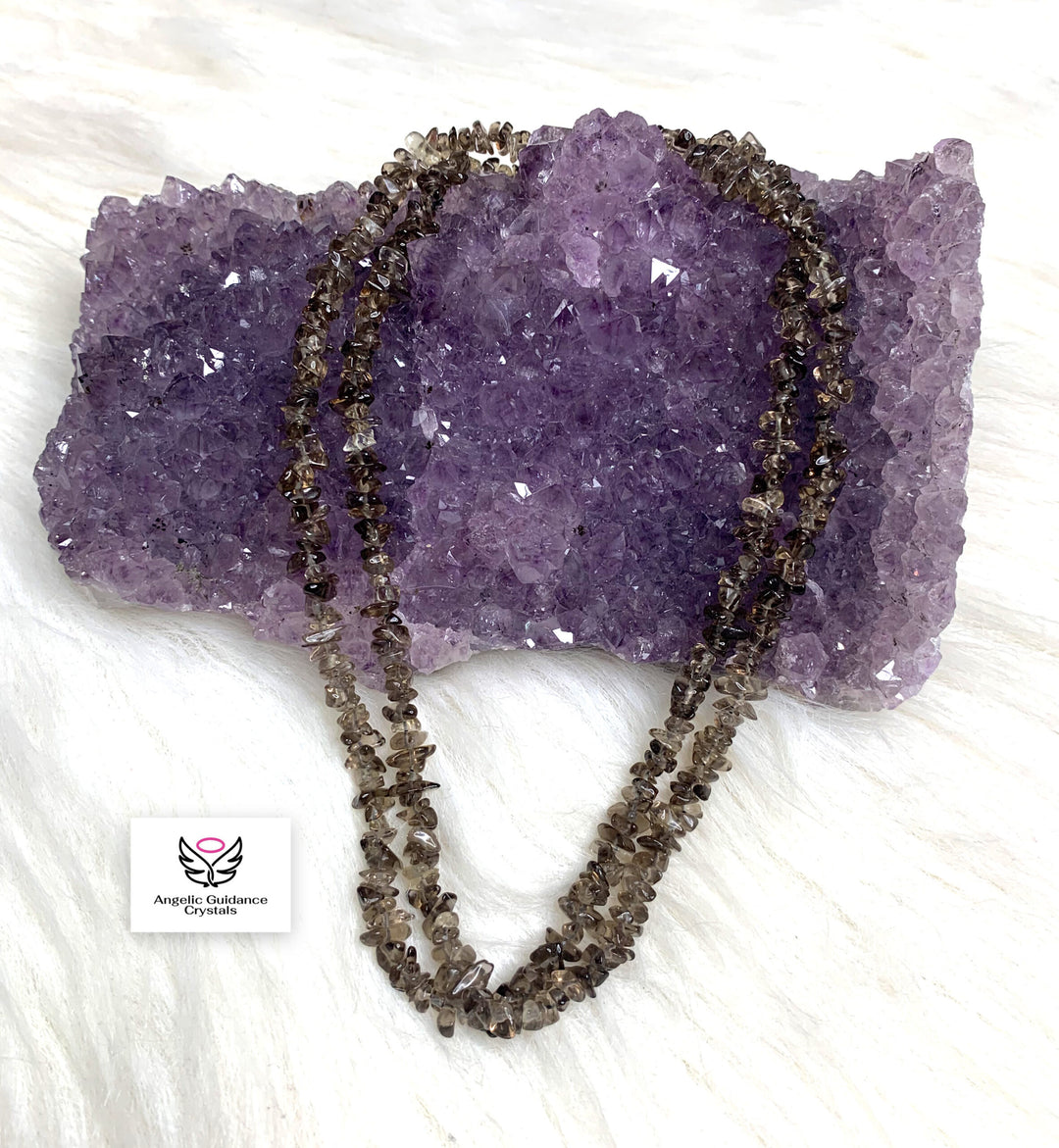 Smoky Quartz Chip Mala