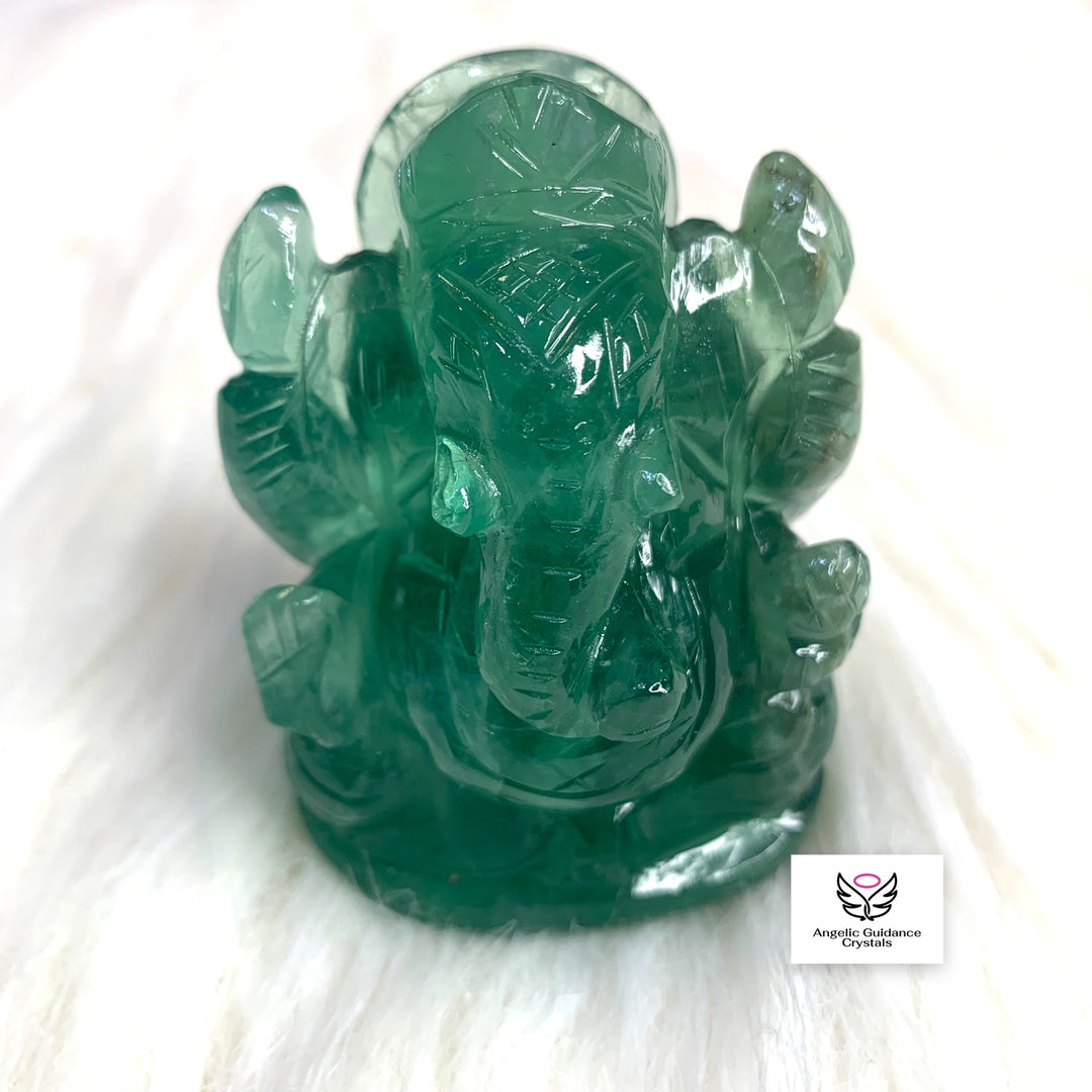 Green Fluorite Ganesha