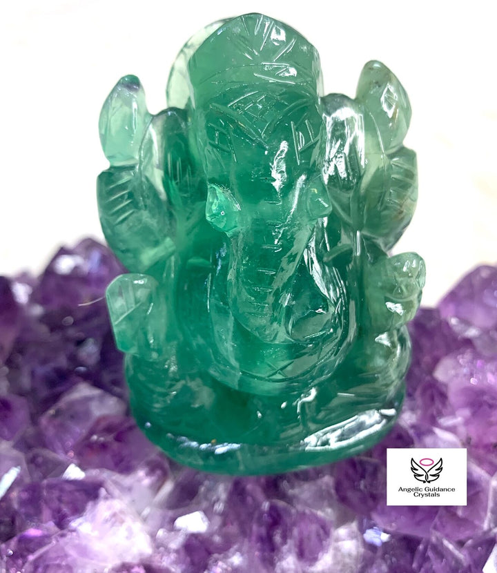 Green Fluorite Ganesha