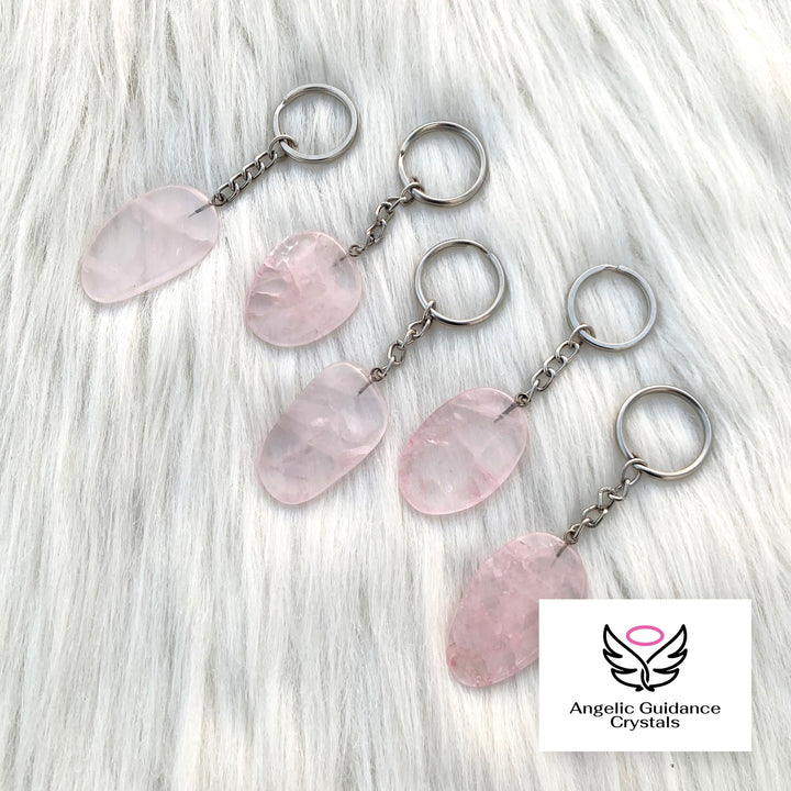 Rose Quartz Keychain