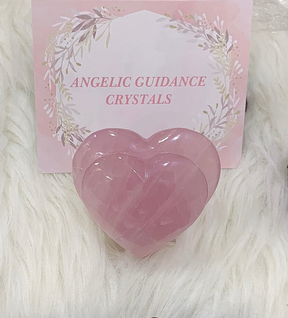 Rose Quartz Twin Heart