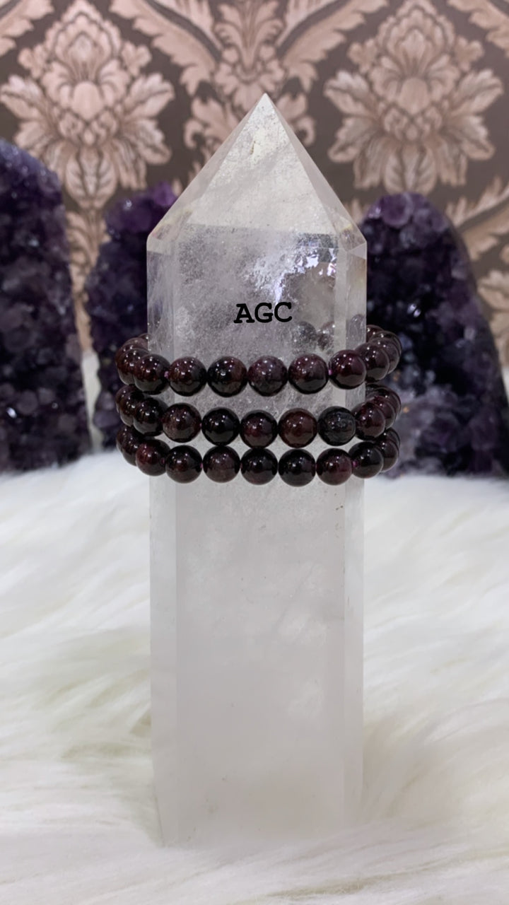 Garnet Round Bracelet